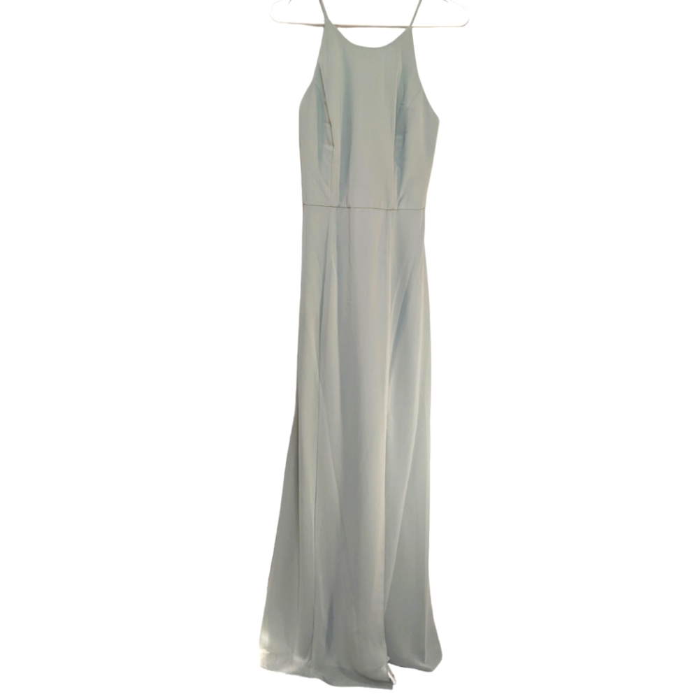 After Six NWT Romantic Formal Halter Top Soft Green Dress/ Willow- Size 8